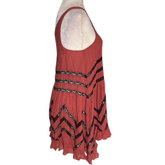 Free People Intimately Tunic top trapeze Dress voile & lace polka dot swing tank - Picture 4 of 9